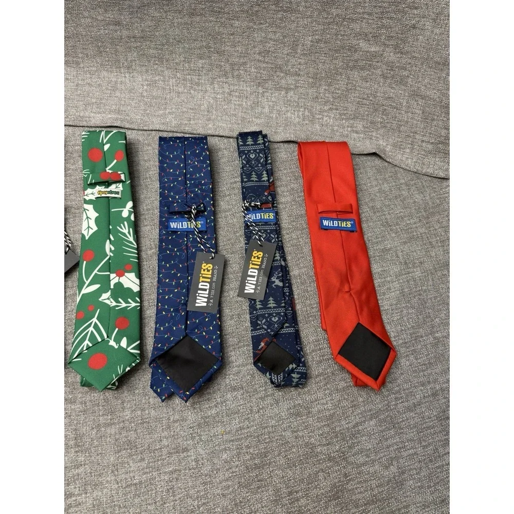 11 Wild Mens Bulk Lot Ties Pizza Digital Breast‎ Cancer Christmas Sharks